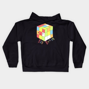 Rubik's cube big brain Kids Hoodie